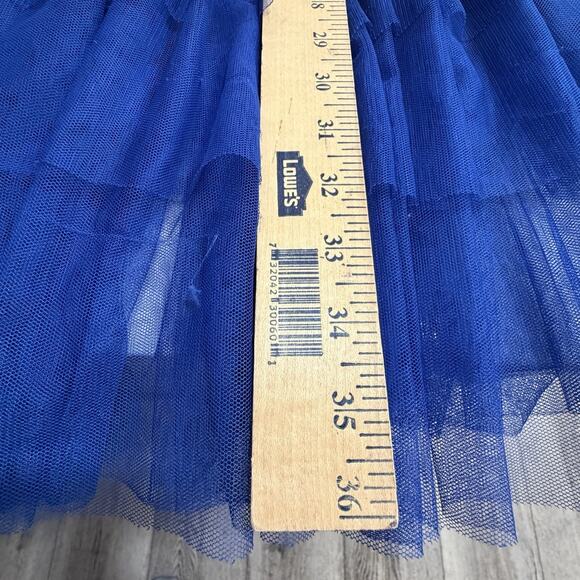 Free People Intimately Push Send Mini Slip Tutu Tulle Dress Royal Blue Coquette - Picture 11 of 12